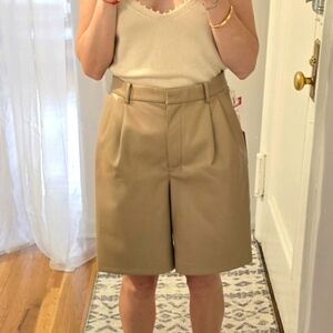 Vegan leather shorts